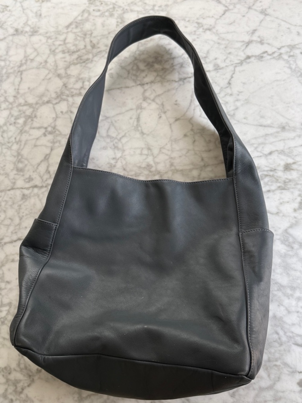 Eileen Fisher Black Leather Bag